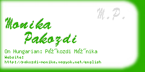 monika pakozdi business card